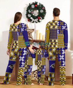 Baltimore Ravens Pajamas Set Christmas snowflake pattern Cute Pajamas For Family Christmas Gift Ideas Custom Name Product Photo 2