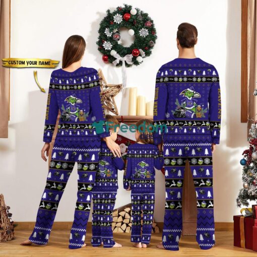 Baltimore Ravens Pajamas Sport Team Pajama Set Christmas Gift For Family Custom Name Unique Gift Product Photo 2