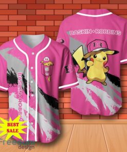 Baskin Robbins Pikachu Pokemon Baseball Jersey for All Genders