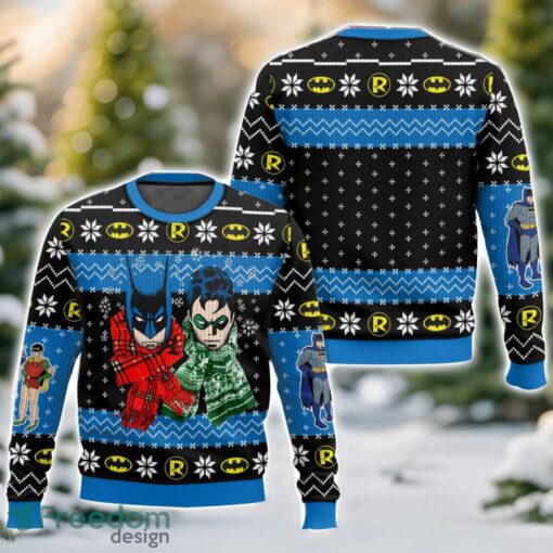 Batman And Robin Ugly Christmas Sweater 3D All Printed Sweater Christmas Gift Product Photo 1