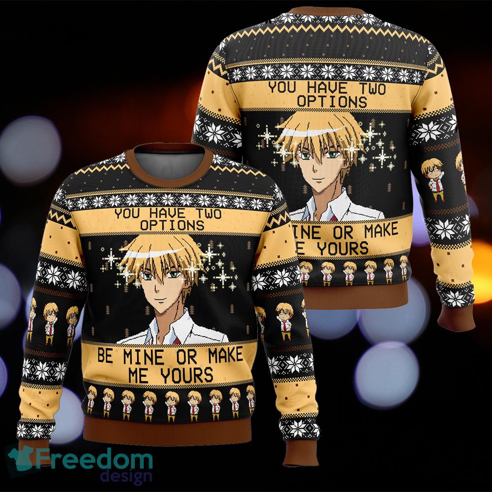 Be Mine Or Make Me Yours Maid Sama Ugly Xmas Sweater Gift Holidays - Be Mine Or Make Me Yours Maid Sama Ugly Xmas Sweater Gift Holidays