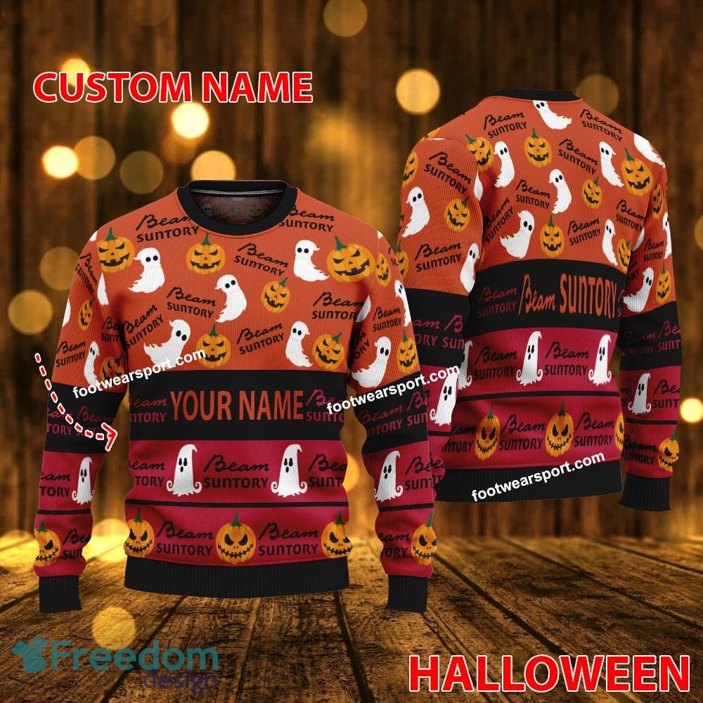 Beam Suntory Custom Name Halloween Ugly Christmas Sweater AOP For Fans image Beam Suntory Custom Name Halloween Ugly Christmas Sweater AOP For Fans - Beam Suntory Custom Name Halloween Ugly Christmas Sweater AOP For Fans