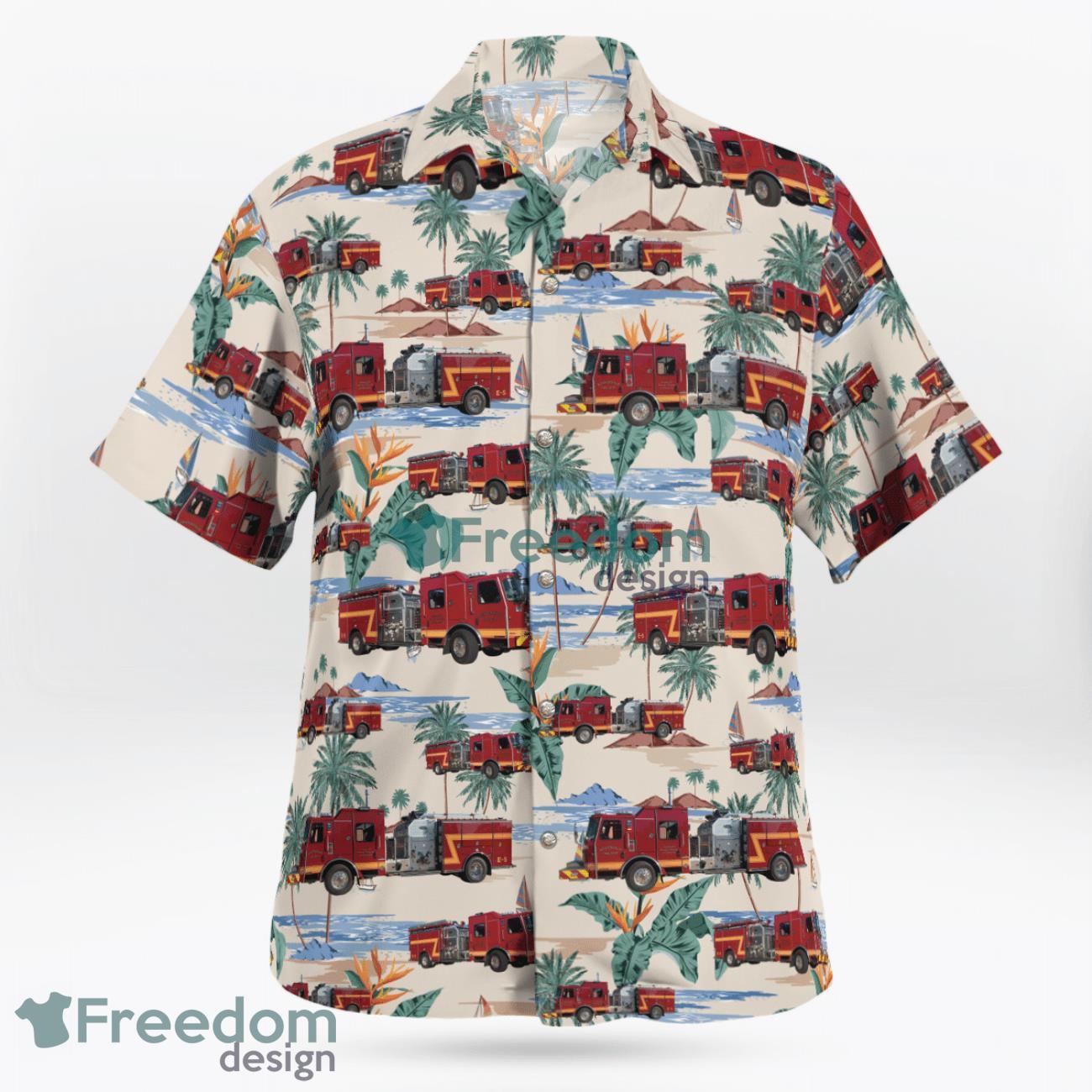Bentonville, Arkansas, Bentonville Fire Department Hawaiian Shirt image Bentonville, Arkansas, Bentonville Fire Department Hawaiian Shirt Product Photo 2