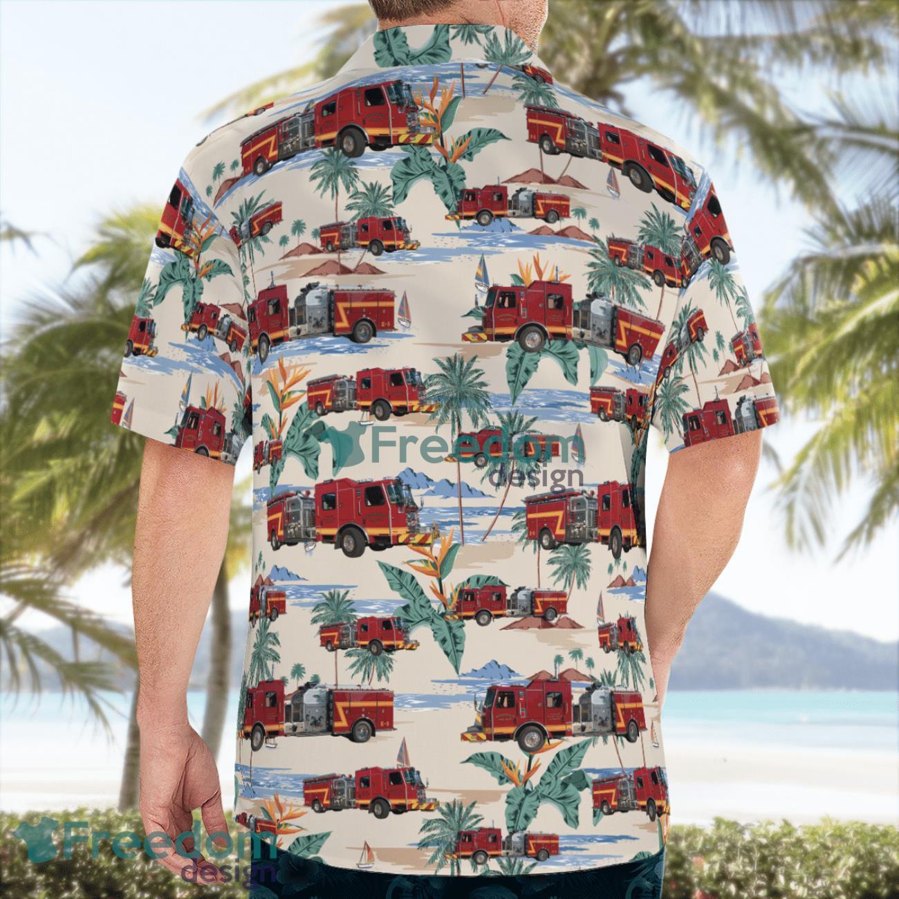 Bentonville, Arkansas, Bentonville Fire Department Hawaiian Shirt Bentonville, Arkansas, Bentonville Fire Department Hawaiian Shirt Product Photo 4