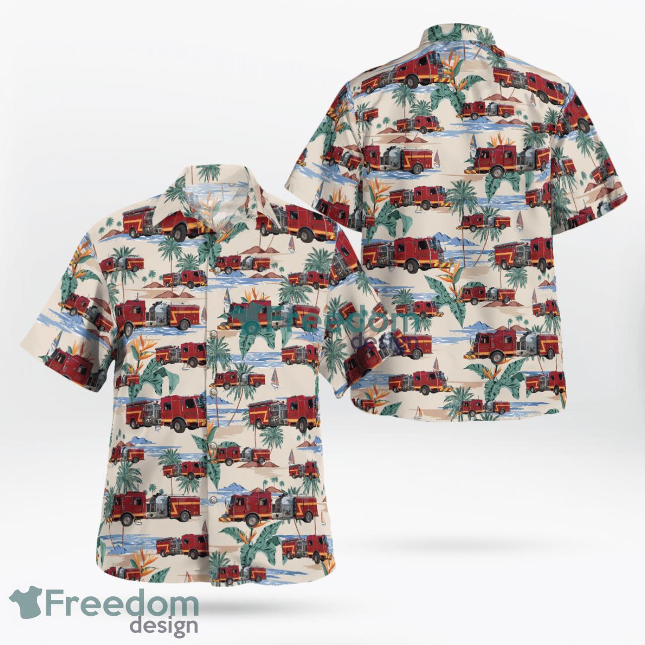 Bentonville, Arkansas, Bentonville Fire Department Hawaiian Shirt image Bentonville, Arkansas, Bentonville Fire Department Hawaiian Shirt Product Photo 1