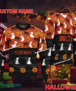 BIG LOTS Custom Name Halloween Knitted Christmas Sweater For Fans