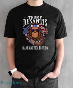 Bigfoot Support Trump DeSantis 2024 Make America Florida T-Shirt - Black Unisex T-Shirt