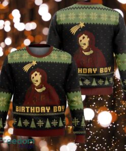 Birthday Boy The Ruined Fresco Of Jesus Knitted Christmas Sweater Gift For Men And Women