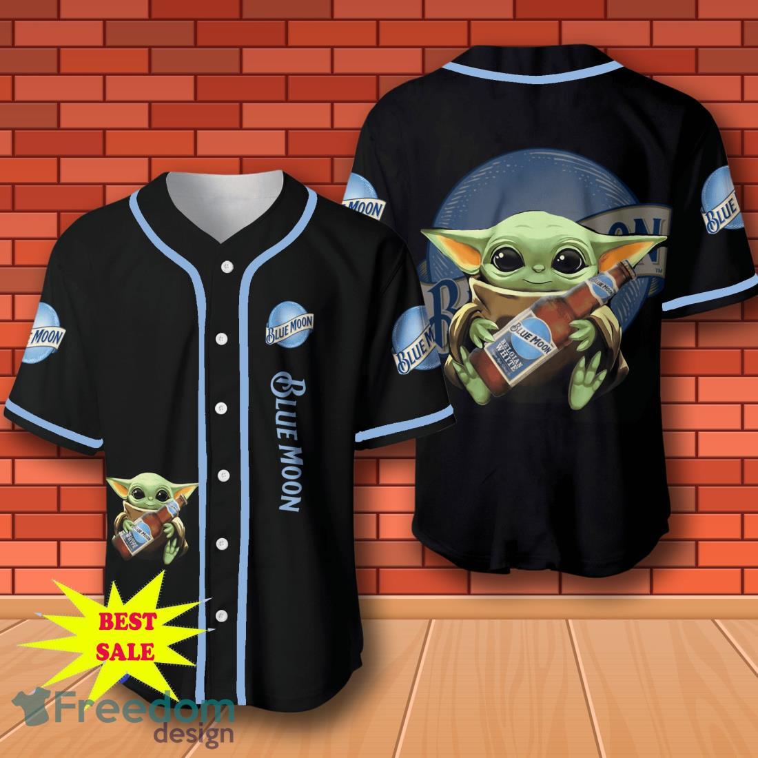 Blue Moon Baby Yoda Baseball Jersey for All Genders image Blue Moon Baby Yoda Baseball Jersey for All Genders Product Photo 1