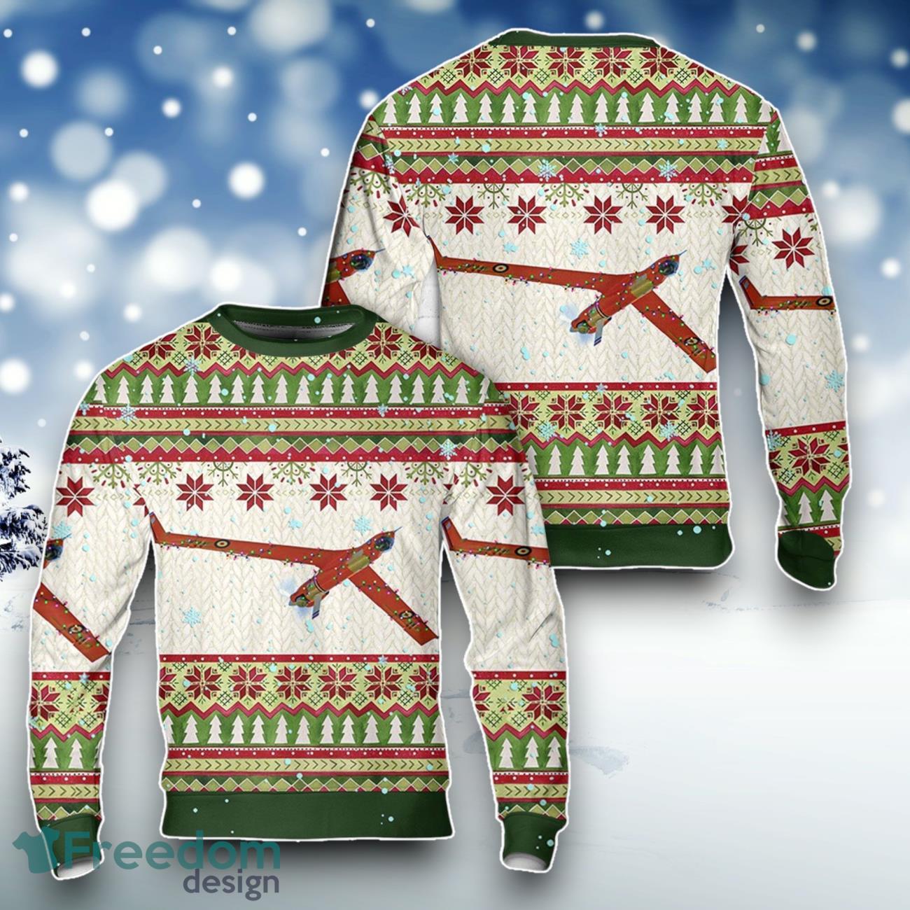 Boeing Insitu Scan Eagle UAV Aircraft Christmas Ugly Sweater For Men Women Product Photo 1