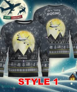 Boeing RC-135 RC135 Aircraft Moonlight Multi Color Knitted Xmas Sweater Gift For Adult
