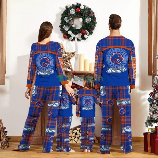 Boise State Broncos Pajamas Set Gift For Family Custom Name Football Team Christmas Holiday Gift Product Photo 2