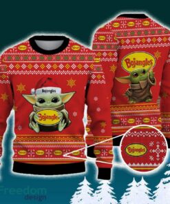 Bojangles Baby Yoda Santa Hat Funny Brands Logo 3D Sweater For Men Women Fans Gift Christmas