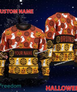 Boston Bruins Personalized Halloween Knitted Christmas Sweater For Fans