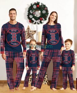 Boston Red Sox Custom Name Pajamas Set For Family Sport Team Pajamas Christmas Gift