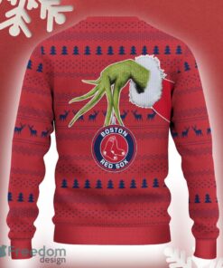 Boston Red Sox Grinch Driving Funny 3D Ugly Christmas Sweater For Men Women - Boston Red Sox Christmas Sweater Grinch Driving Photo 3