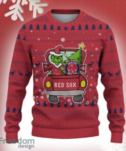 Boston Red Sox Grinch Driving Funny 3D Ugly Christmas Sweater For Men Women Boston Red Sox Grinch Driving Funny 3D Ugly Christmas Sweater For Men Women