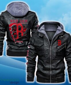 Boston Red Sox Leather Jacket Black And Brown Color For Men And Women Gift Fans All OVer Print Gift Fans