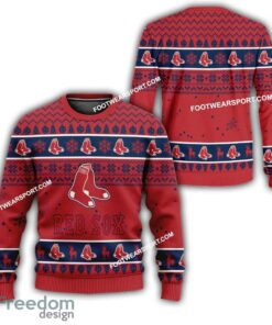 Boston Red Sox Logo Pattern Ugly Christmas Sweater Gift For Men And Women