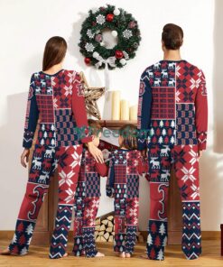 Boston Red Sox Pajamas Set Custom Name Gift For Christmas Family Pajamas Set Product Photo 2