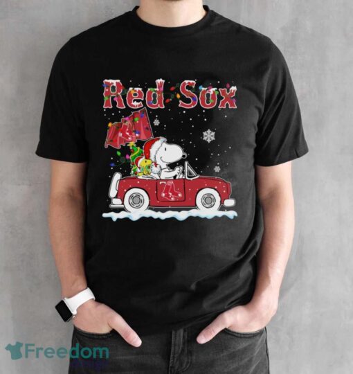 Boston Red Sox Snoopy And Woodstock Driving Car Cute Snoopy Limited Edition Shirt - Black Unisex T-Shirt