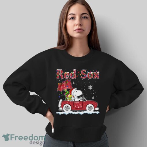 Boston Red Sox Snoopy And Woodstock Driving Car Cute Snoopy Limited Edition Shirt - Sweatshirt