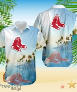 Boston Red Sox Tropical Beach Blue Hawaiian Shirt