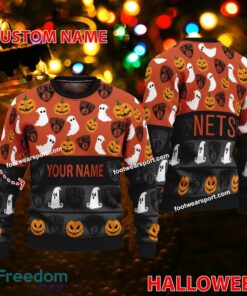 Brooklyn Nets Personalized Halloween Knitted Christmas Sweater For Fans