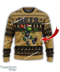 Brooklyn Nets Player Grinch Ugly Christmas Sweater Gift Holidays