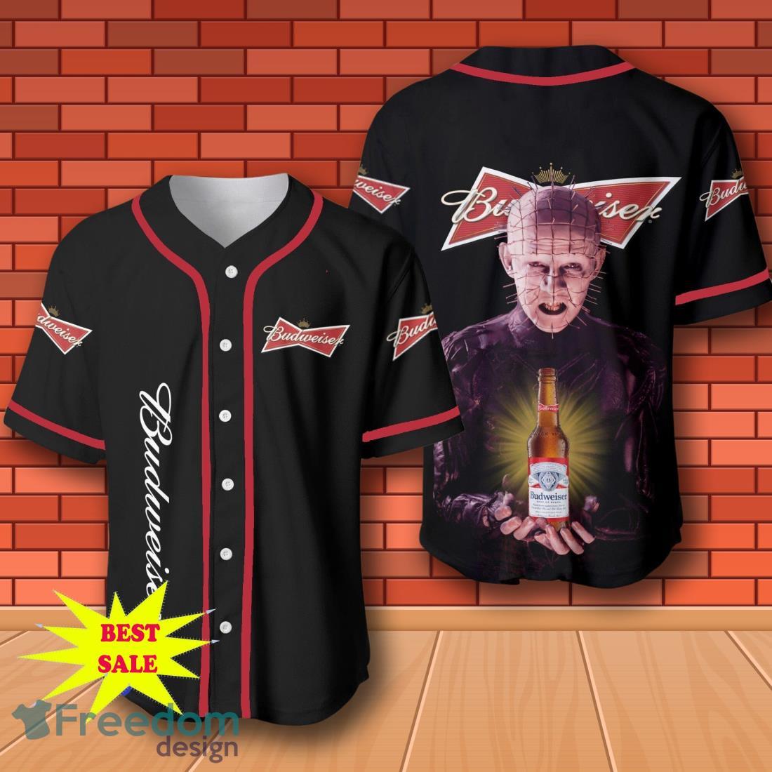 Budweiser Beer Hellraiser Horror Baseball Jersey for All Genders image Budweiser Beer Hellraiser Horror Baseball Jersey for All Genders Product Photo 1