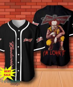Budweiser Beer Pennywise Halloween Baseball Jersey for All Genders