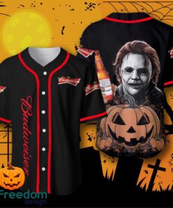 Budweiser Michael Myers Halloween Costume Baseball Jersey For Men And Women