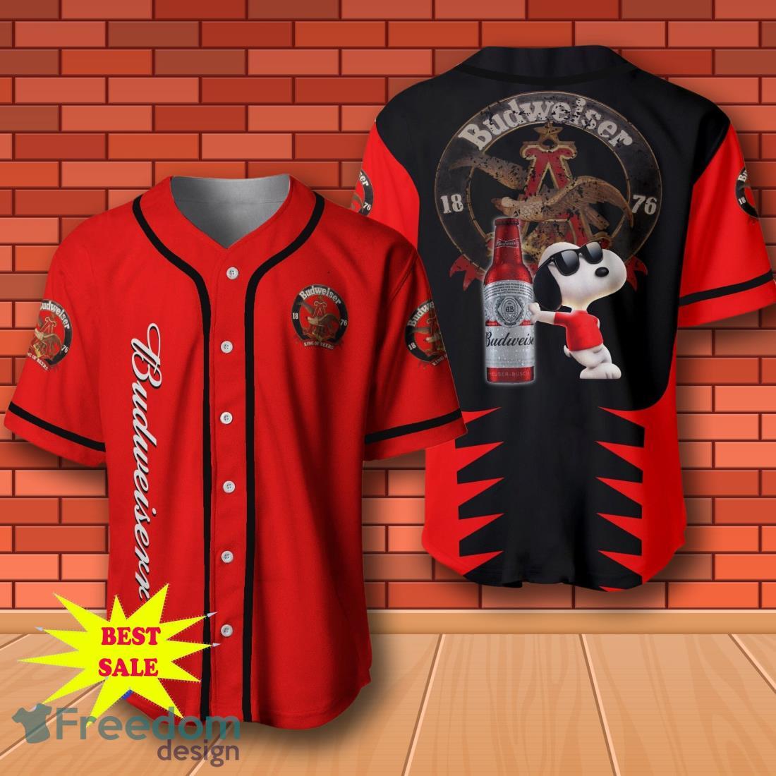 Budweiser Snoopy Baseball Jersey for All Genders image Budweiser Snoopy Baseball Jersey for All Genders Product Photo 1
