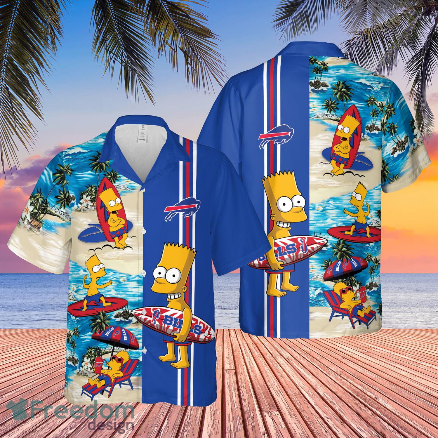 Buffalo Bills Bart Simpson Hawaiian Shirt Funny For Men Women Fans - Buffalo Bills Bart Simpson Hawaiian Shirt Funny For Men Women Fans