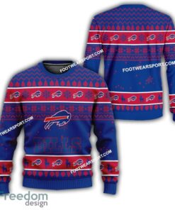 Buffalo Bills Logo Pattern Ugly Christmas Sweater For Fans