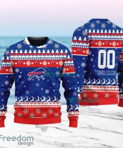 Buffalo Bills Merry Christmas Ugly Sweater New Designs Gift For Fans Custom Name And Number
