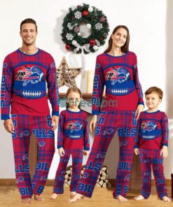 Buffalo Bills Pajamas Set Gift For Family Custom Name Football Team Christmas Holiday Gift Product Photo 1