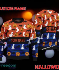 Buffalo Bills Personalized Halloween Knitted Xmas Sweater Gift For Adult