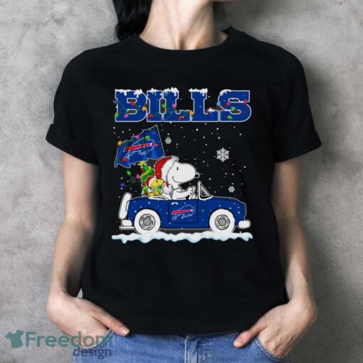 Buffalo Bills Snoopy And Woodstock Driving Car Cute Snoopy Limited Edition Shirt - Ladies T-Shirt