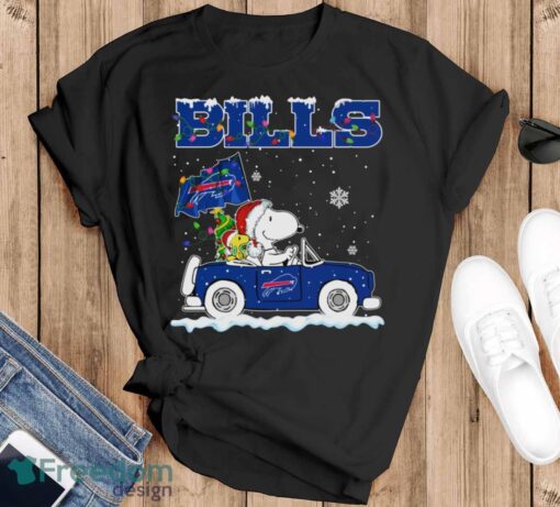 Buffalo Bills Snoopy And Woodstock Driving Car Cute Snoopy Limited Edition Shirt - Black T-Shirt