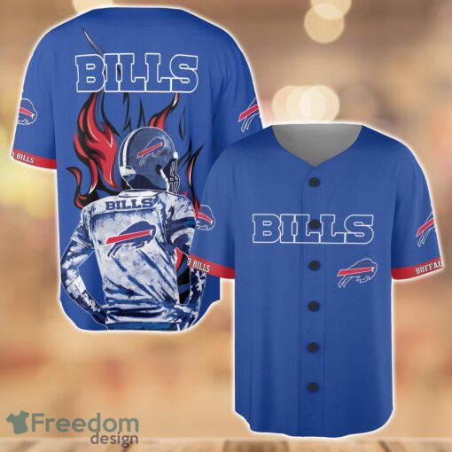 Buffalo Bills Wave Player Baseball Jersey Shirt For Team Product Photo 1