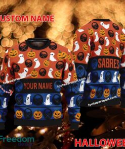 Buffalo Sabres Personalized Halloween Ugly Christmas Sweater For Fans
