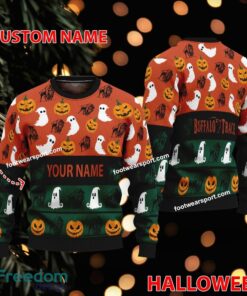 Buffalo Trace Whiskey Personalized Halloween Ugly Christmas Sweater For Fans