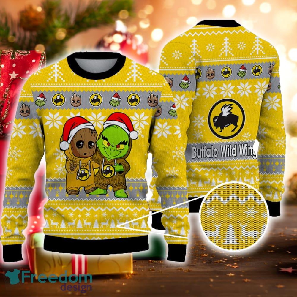 Buffalo Wild Wings Grinch And Groot Friends Ugly Christmas Sweater For Men Women Fans Gift Christmas image Buffalo Wild Wings Grinch And Groot Friends Ugly Christmas Sweater For Men Women Fans Gift Christmas - Buffalo Wild Wings Grinch And Groot Friends Ugly Christmas Sweater For Men Women Fans Gift Christmas