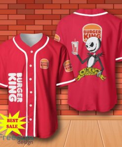 Burger King Halloween Jack Skellington Nightmare Baseball Jersey for All Genders