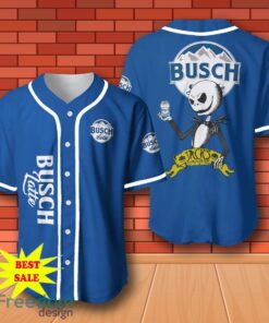 Busch Latte Beer Halloween Jack Skellington Nightmare Baseball Jersey for All Genders