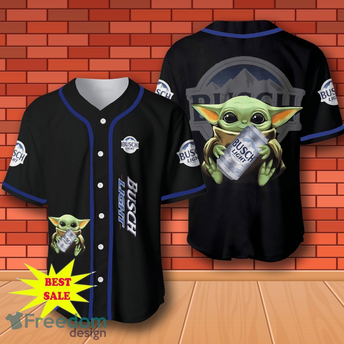 Busch Light Baby Yoda Baseball Jersey for All Genders image Busch Light Baby Yoda Baseball Jersey for All Genders Product Photo 1