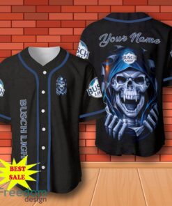 Busch Light Beer Skull Personalized Baseball Jersey for All Genders