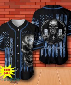 Busch Light Skull USA Flag Baseball Jersey for All Genders