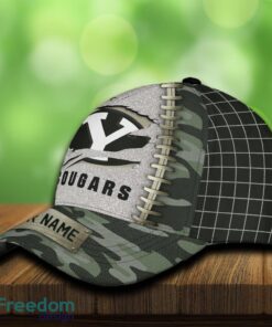 BYU Cougars 3D Hat And Cap Beach Design Camo Green For Fans Gift Custom Name - BYU Cougars 3D Hat And Cap Camo_3